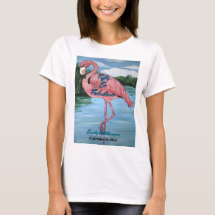 Camiseta Flamingo rosa tropical 50 cumpleaños fabuloso