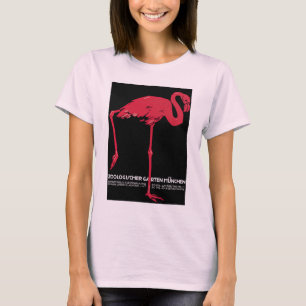Camiseta Flamingo rosado de pájaro vintage en el zoológico