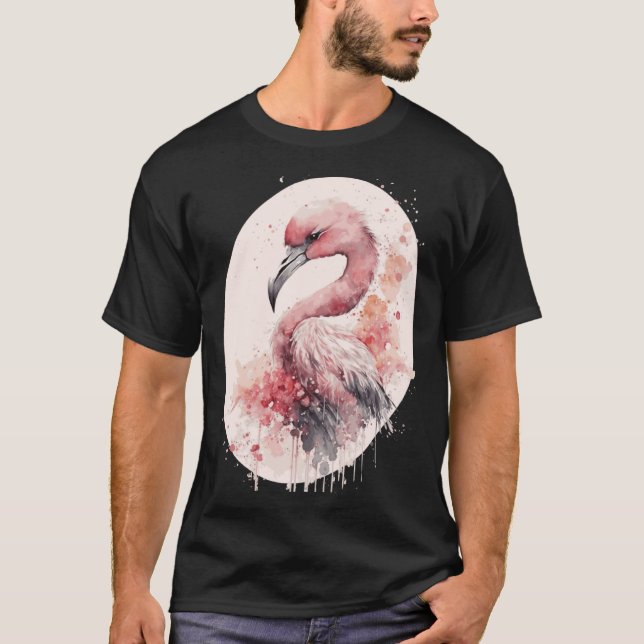 Camiseta Flamingo rosado Flusor japonesa de cerezo Sakura 1 (Anverso)