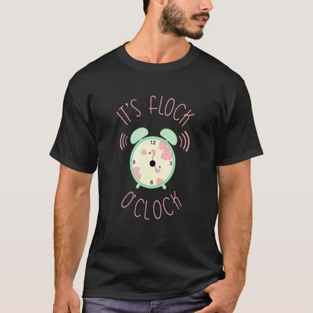 Camiseta Flamingo rosado sarcástico Su Disfraz De Reloj O (Anverso)