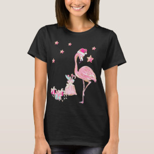 Camiseta Flamingo Santa Clause Navidades Hawai