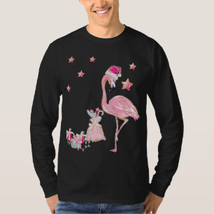 Camiseta Flamingo Santa Clause Navidades Hawai