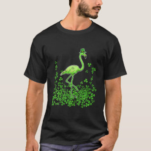 Camiseta Flamingo Shamrock Funny St Patrick's Day Irish Clu