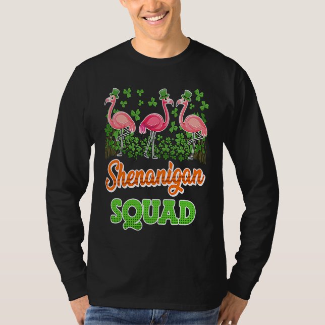 Camiseta Flamingo Shenanigan Squad St Patrick's Day (Anverso)