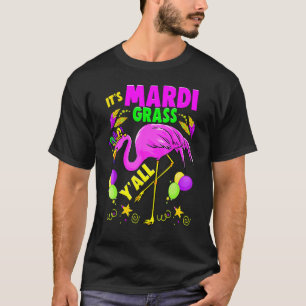 Camiseta Flamingo Su Mardi Gras Carnaval De Yall Gorra W