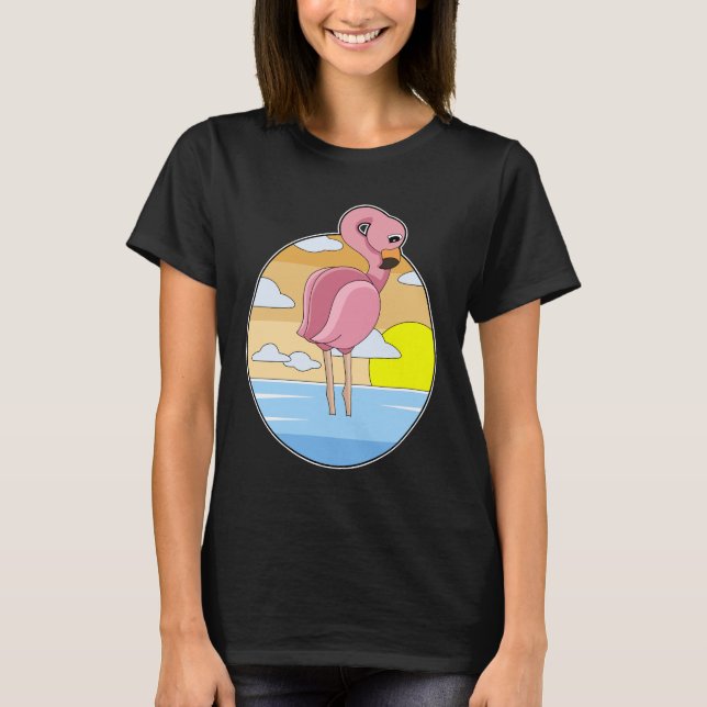 Camiseta Flamingo Sunset (Anverso)