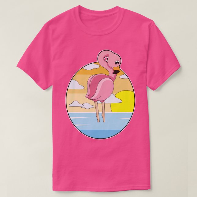 Camiseta Flamingo Sunset (Diseño del anverso)
