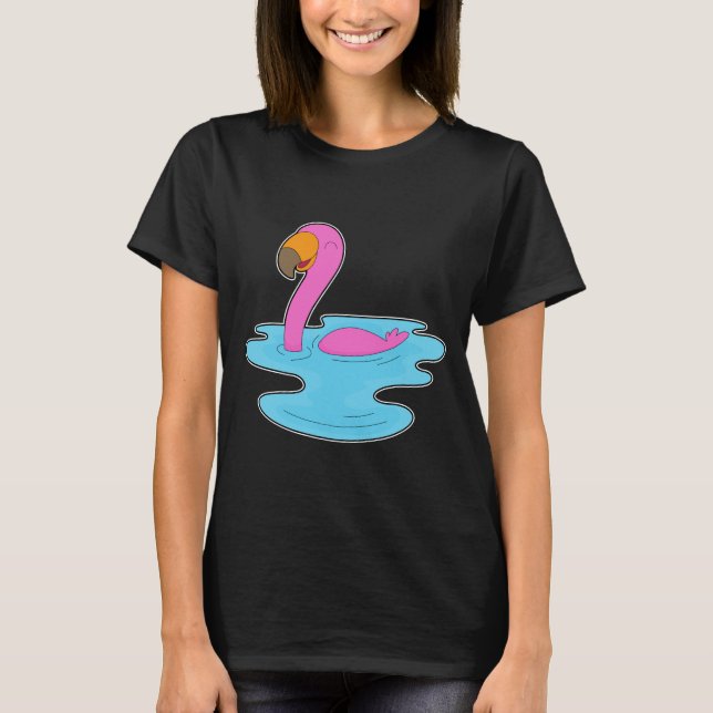 Camiseta Flamingo Swimming (Anverso)