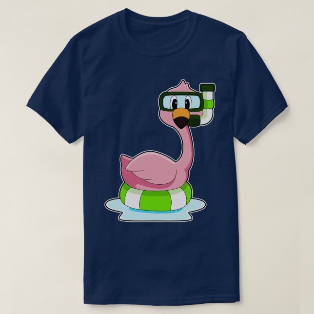 Camiseta Flamingo Swimming Lifebuoy (Diseño del anverso)