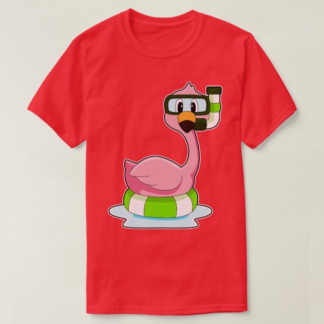 Camiseta Flamingo Swimming Lifebuoy (Diseño del anverso)