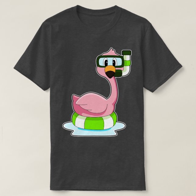 Camiseta Flamingo Swimming Lifebuoy (Diseño del anverso)