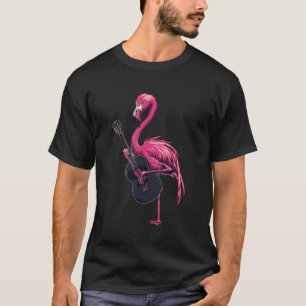 Camiseta Flamingo Tocando guitarra guitarrista divertido F