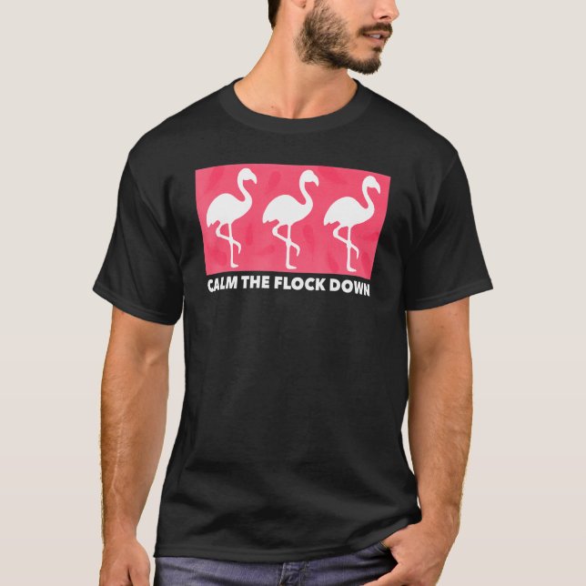 Camiseta Flamingo Tranquiliza El Verano De Aves Rosa (Anverso)