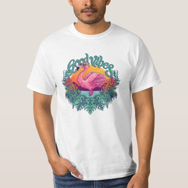 Camiseta Flamingo tropical (Anverso)