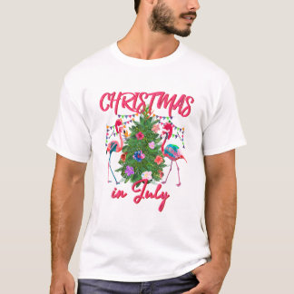 Camiseta Flamingo Tropical Christmas