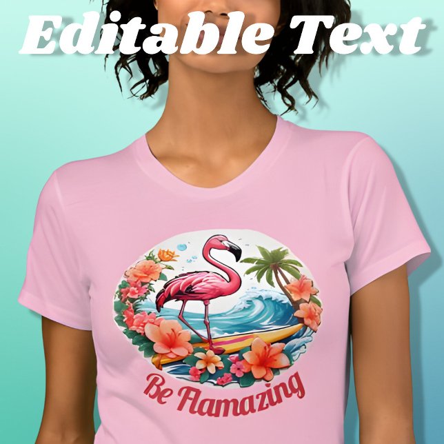 Camiseta Flamingo tropical es llamativo (Subido por el creador)