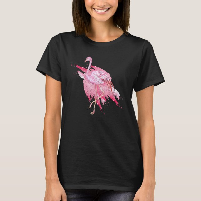 Camiseta Flamingo tropical Flamingo rosa de los animales ex (Anverso)