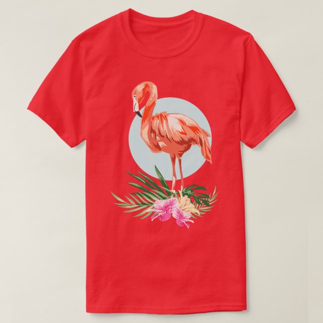 Camiseta Flamingo Tropical Sale Ave Exótica (Diseño del anverso)