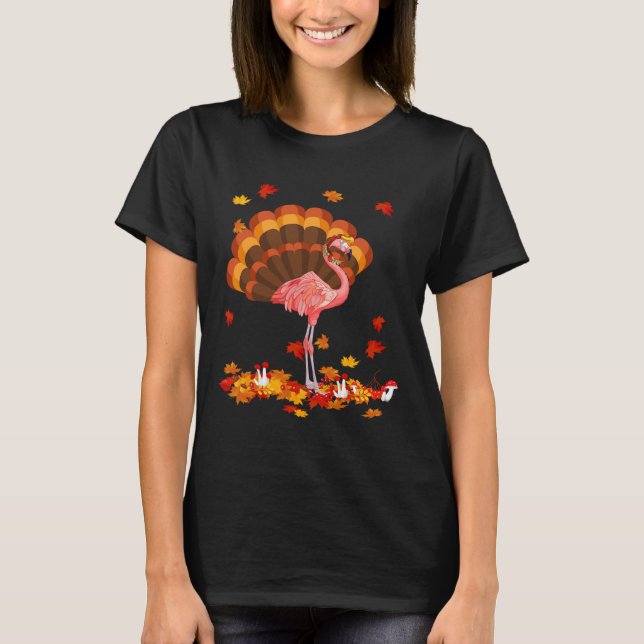 Camiseta Flamingo Turquía aguda flamenco Turquía caen de la (Anverso)