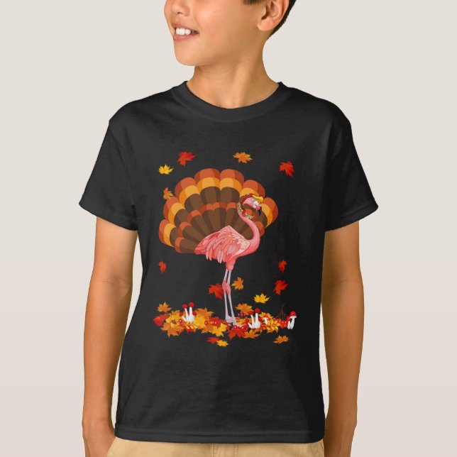 Camiseta Flamingo Turquía aguda flamenco Turquía caen de la (Anverso)