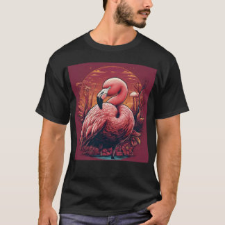 Camiseta Flamingo Under a Sunset Glow  