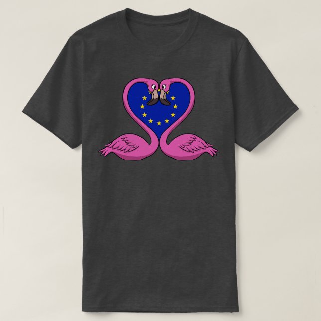 Camiseta Flamingo Unión Europea (Diseño del anverso)