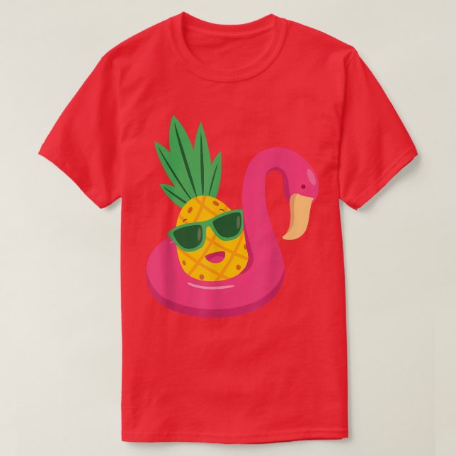 Camiseta Flamingo Upside Down Pineapple Swinger Hombres y m (Diseño del anverso)