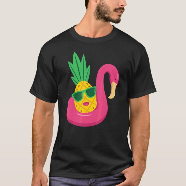 Camiseta Flamingo Upside Down Pineapple Swinger Men & Women (Anverso)