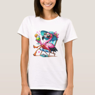 Camiseta Flamingo verano fresco