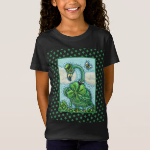 CAMISETA FLAMINGO VERDE IRLANDÉS, CUTE FELIZ ST. EL DÍA DE 