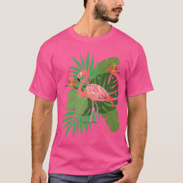 Camiseta Flamingo with leaves