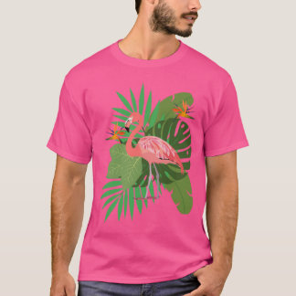Camiseta Flamingo with leaves