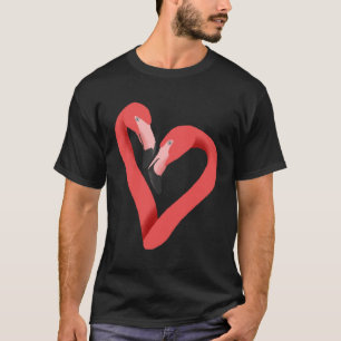 Camiseta Flamingos tropicales de pájaro animal del corazón