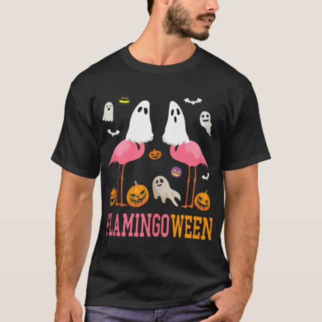 Camiseta Flamingoween Funny Boo Flamingo Halloween Co (Anverso)