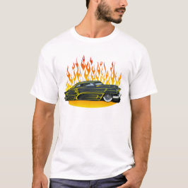 Camiseta flamme feu flame hot rod voiture ancienne americai