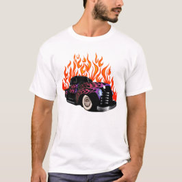 Camiseta flamme voiture hot rod ancienne feu vintage flame