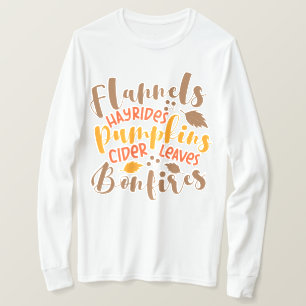 Camiseta Flandes Hay Rides Pumpkins Cider Sale Fuegos