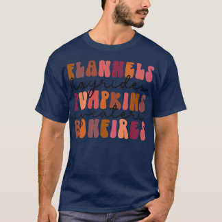 Camiseta Flandes Hayrides Pumpkin Bonfires Estilo de época 