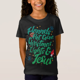 Camiseta Flandes Navidades De Cacao Calientes Luces Y Jesús