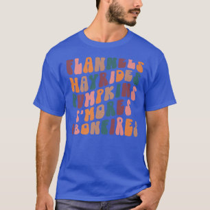 Camiseta Flaneles Hayrides Calabaza Vintage Groovy Otoño