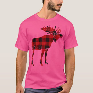 Camiseta Flannel Moose T Shirt Paseando Único Al Aire Libre