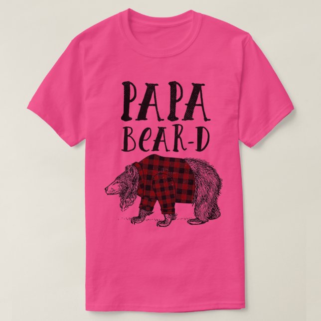 Camiseta Flannel Papa Bear Beard (Diseño del anverso)
