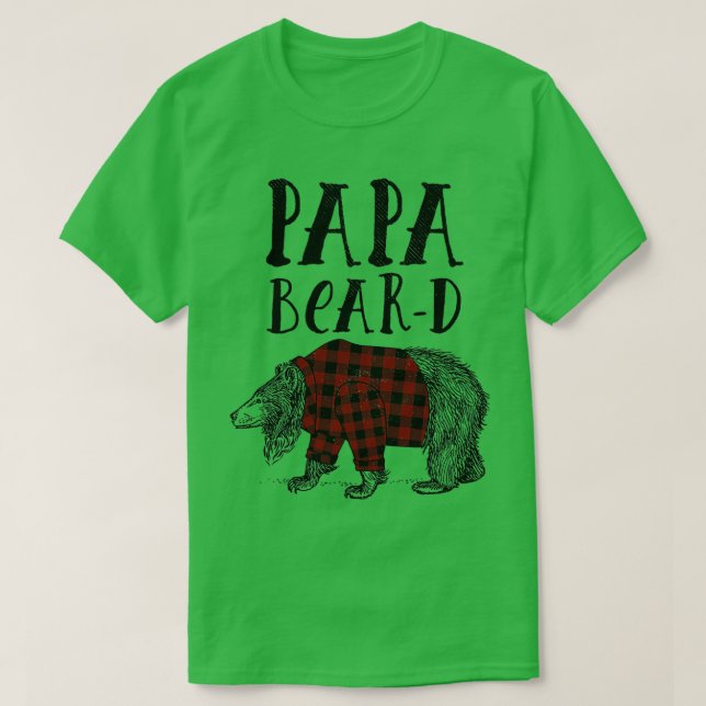 Camiseta Flannel Papa Bear Bebe 1 (Diseño del anverso)