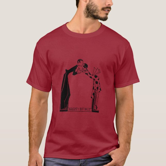 Camiseta Flapper Art Deco Pareja traviesa pero agradable (Anverso)