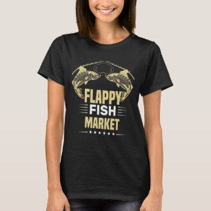 Camiseta Flappy Fish Market Quotes de pescado Guay Desig