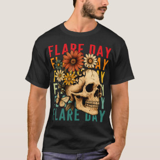 Camiseta Flare Day Fibromyalgia Dysautonomia Skull Invisibl
