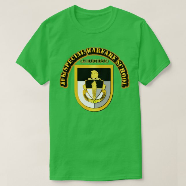 Camiseta Flash de la escuela de guerra especial JFK (Diseño del anverso)