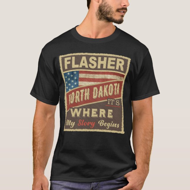 Camiseta FLASHER, ND Es donde comienza mi historia (Anverso)