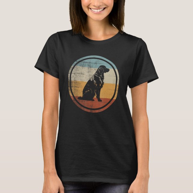 Camiseta Flat Coated Retriever Dog Retro Style (Anverso)