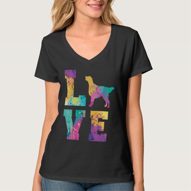 Camiseta Flat Coated Retriever Love (Anverso)